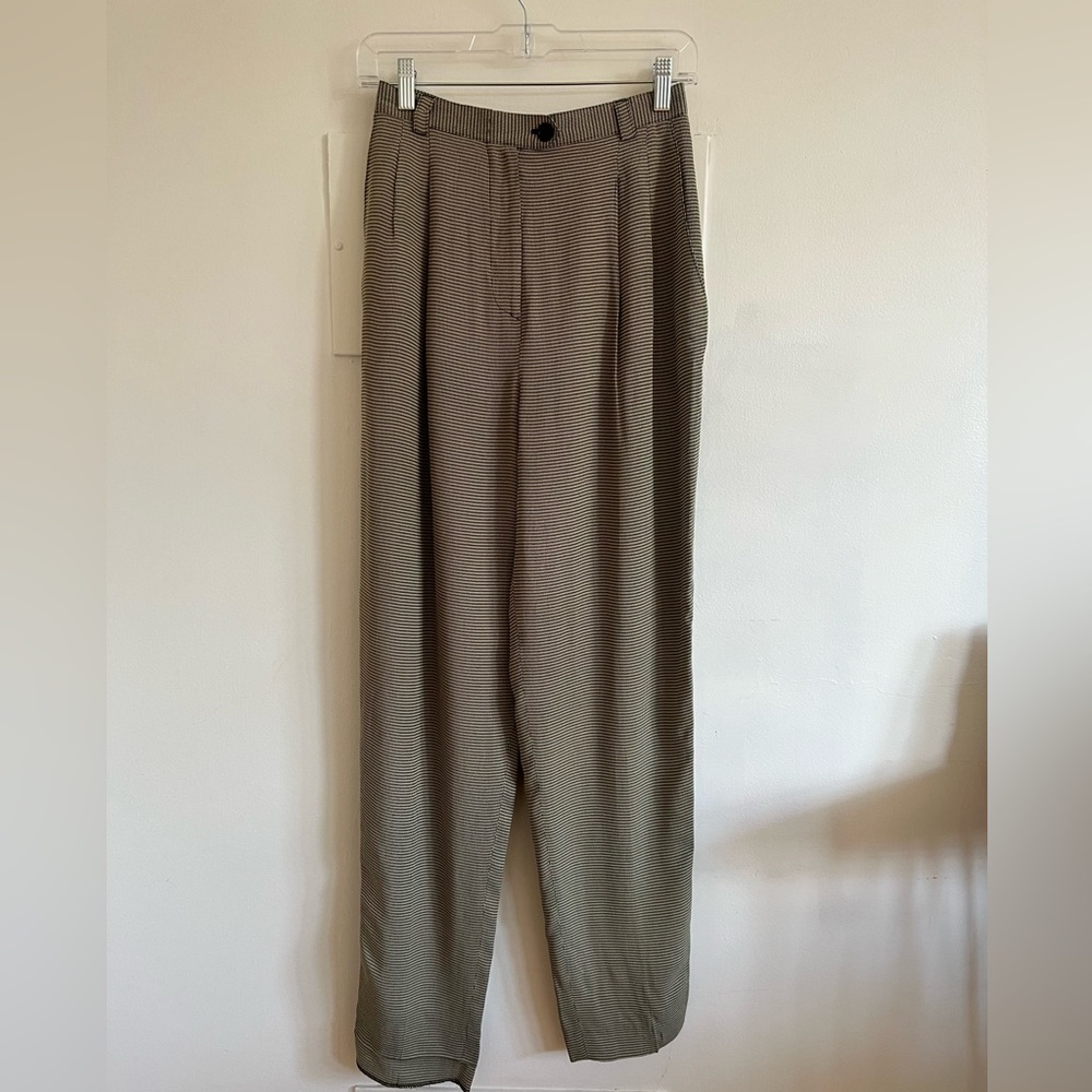 Vintage Paul Stanley 1990s B&W High-Waisted Trousers Made In USA